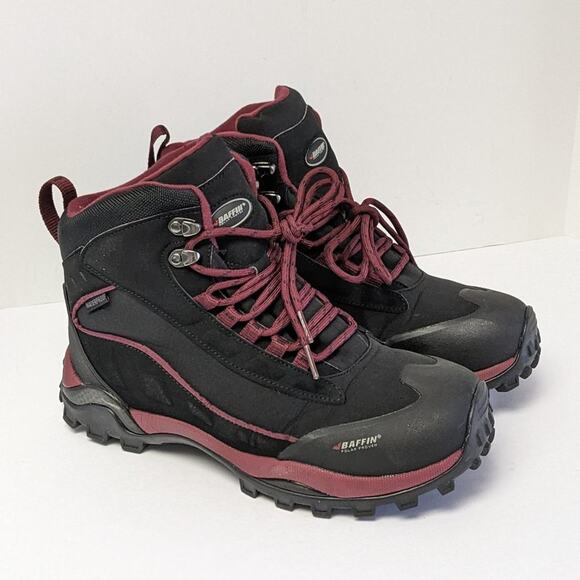 Baffin Hike Waterproof Winter Boots, Black/Sangria, Women's 10 M - Picture 1 of 6